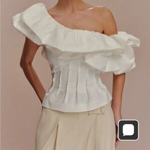 Meshki Debbie One shoulder bubble top